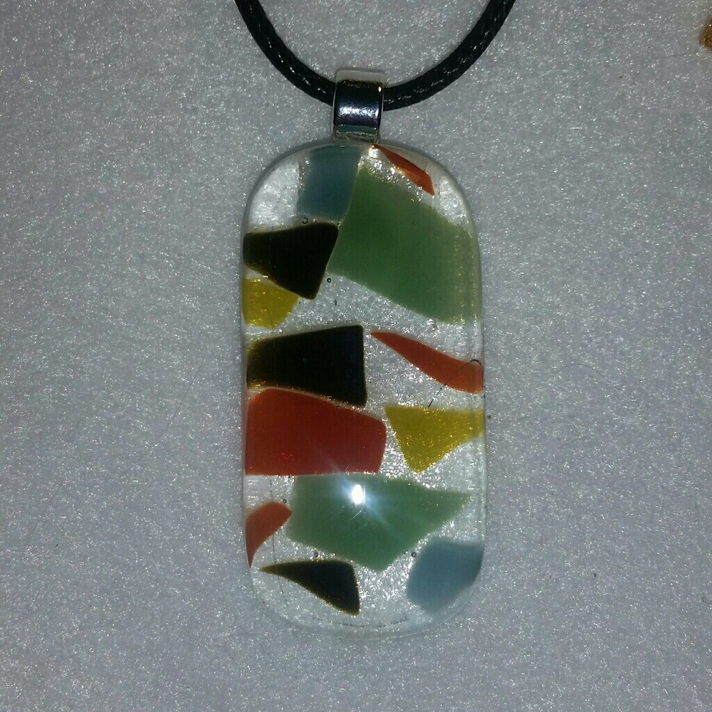Fused glass pendant